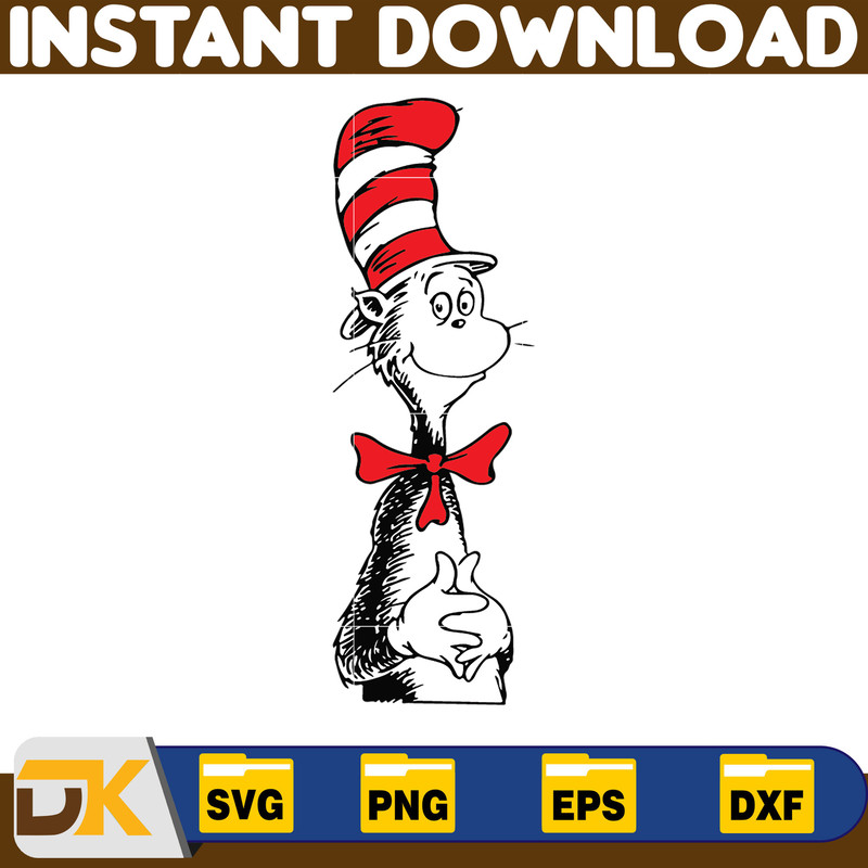 Dr.Suess Svg, Dxf, Png, Dr.Suess book Png, Dr. Suess Png, Sublimation, Cat in the Hat cricut, Instant Download (43).jpg