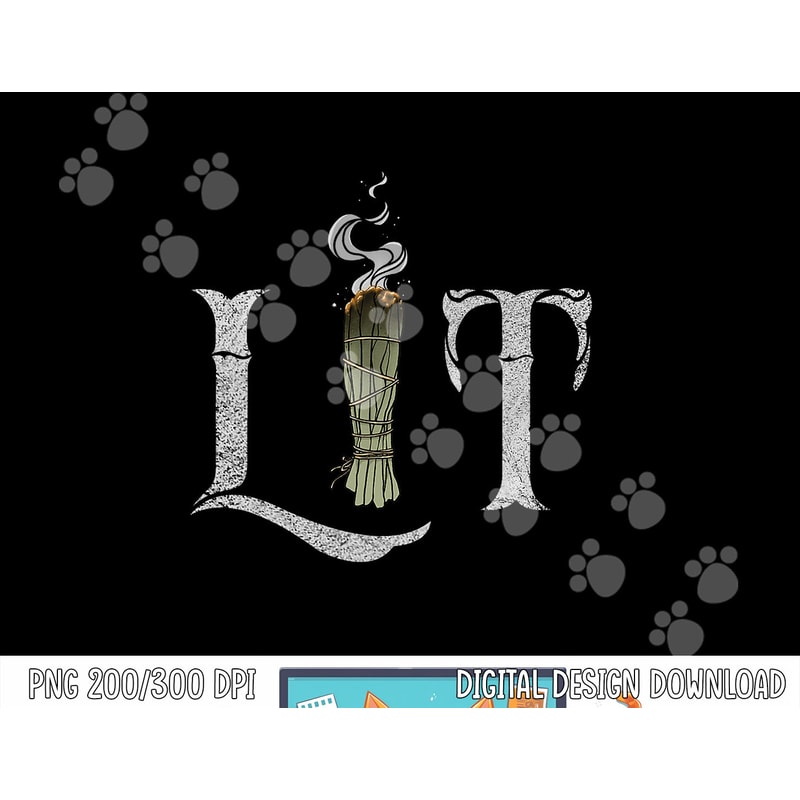 Lit Funny Halloween Witch Pagan Burning Sage Smudge Stick png, sublimation copy.jpg