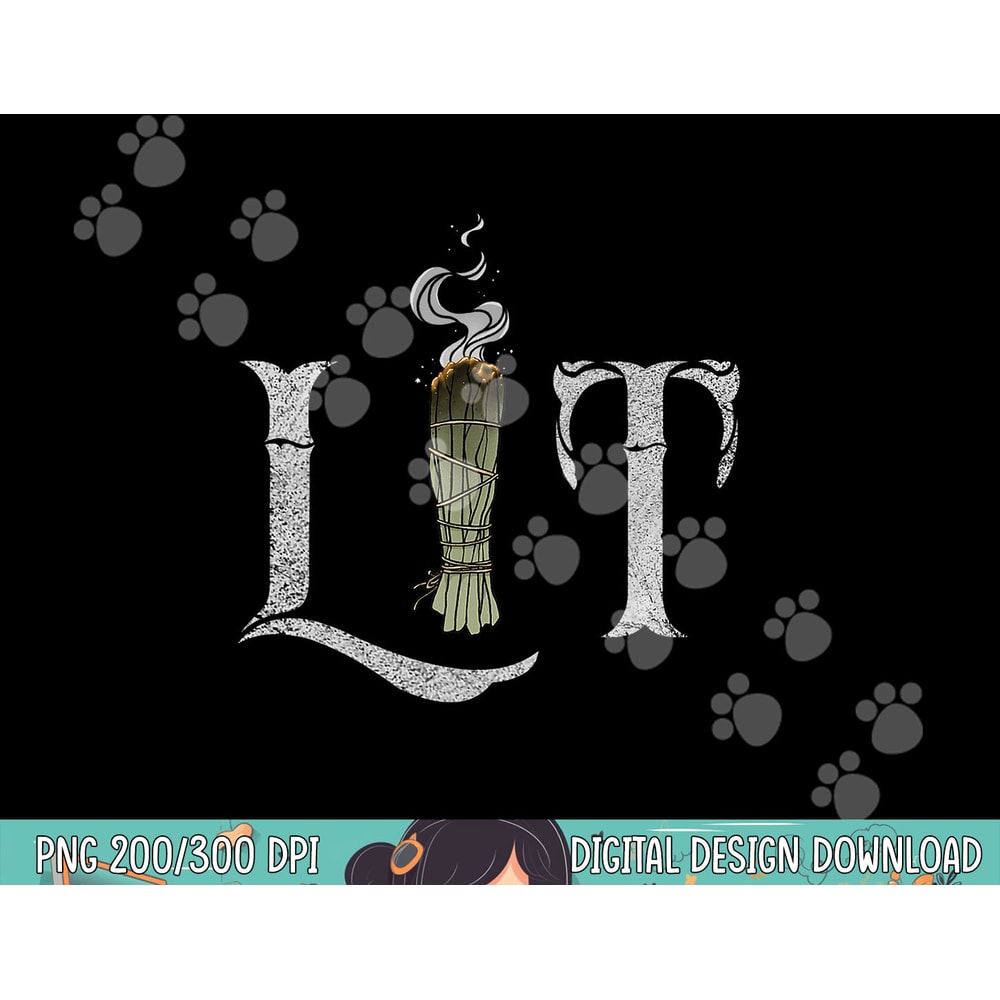 Lit Funny Halloween Witch Pagan Burning Sage Smudge Stick png, sublimation copy.jpg