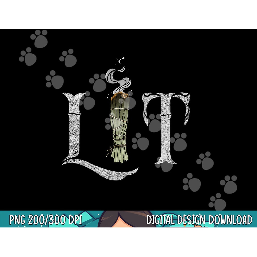 Lit Funny Halloween Witch Pagan Burning Sage Smudge Stick png, sublimation copy.jpg