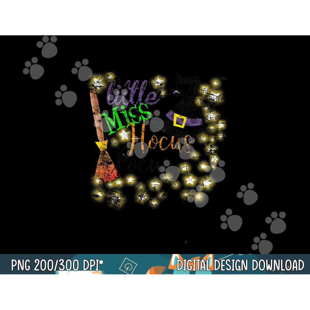 Little Miss Hocus Pocus Halloween Witch Distressed png, sublimation copy.jpg
