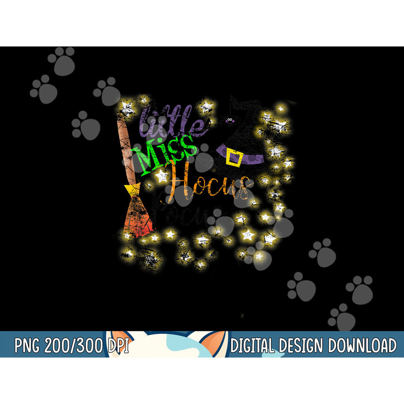 Little Miss Hocus Pocus Halloween Witch Distressed png, sublimation copy.jpg