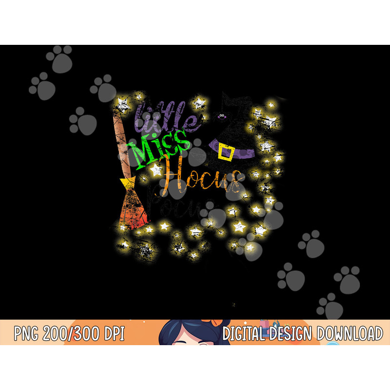 Little Miss Hocus Pocus Halloween Witch Distressed png, sublimation copy.jpg