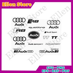 famous logo design history audi bundle svg, brand svg, audi logo svg, sports brand audi svg, powered by audi svg, audi s