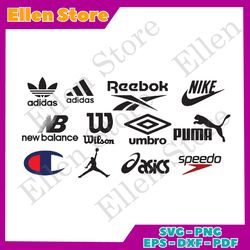 sport brand logo bundle svg, trending svg, adidas svg, nike svg, new balance svg, puma svg, champion svg, jordan svg, re