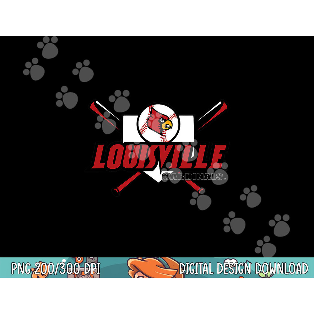 Louisville Cardinals Baseball Bats Officially Licensed png,sublimation.jpg