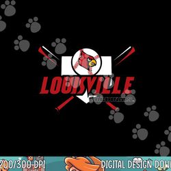 louisville cardinals baseball bats officially licensed png, sublimation