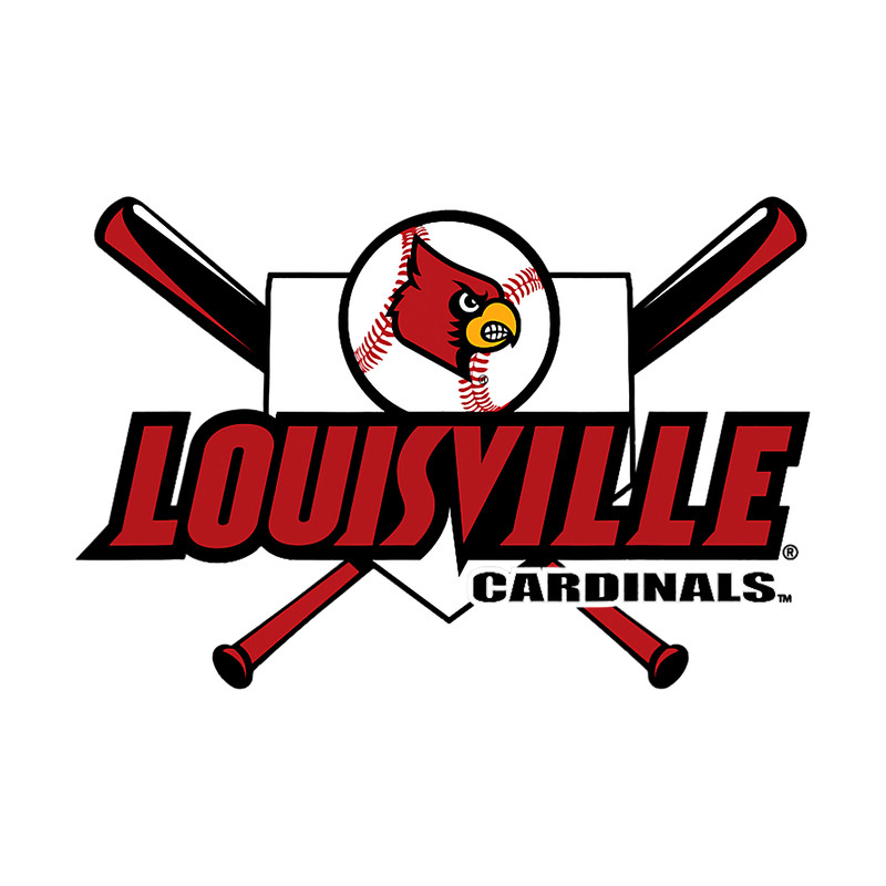 Louisville Cardinals Baseball Bats White Officially Licensed png, sublimation.png