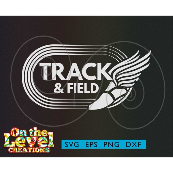 Track and Field logo svg dxf png eps cricut cutfile school | Inspire Uplift
