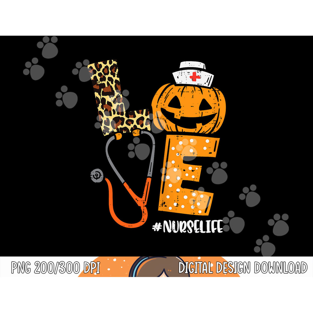 Love Nurse Pumpkin Leopard Fall Halloween Thanksgiving Women png, sublimation copy.jpg