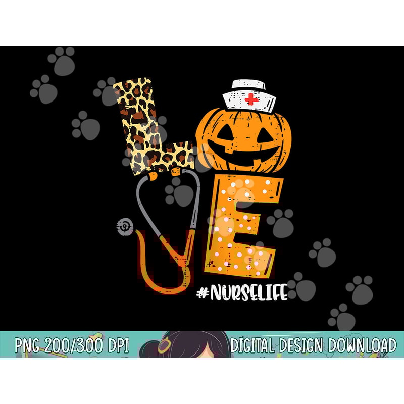 Love Nurse Pumpkin Leopard Fall Halloween Thanksgiving Women png, sublimation copy.jpg