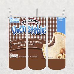 uncrustables hazelnut tumbler png, sublimation tumbler png, tumbler wrap, 20oz skinny tumbler png digital download