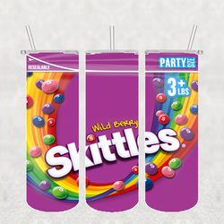 wildberry skittles tumbler png, sublimation tumbler png, tumbler wrap, 20oz skinny tumbler png digital download