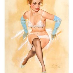 Vintage Pin Up Girl - Cross Stitch Pattern Counted Vintage PDF - 111-420