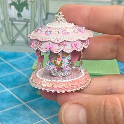 Carousel. puppet miniature. Dollhouse. Doll toy. 1:12.