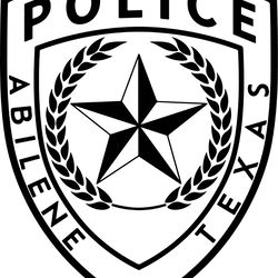 abilene texas police patch vector file black white vector outline or line art file