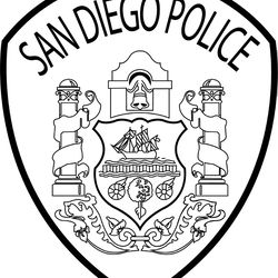 san diego police patch vector file black white vector outline or line art file