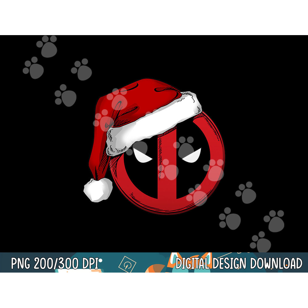 Marvel Deadpool Icon Santa Hat Christmas Graphic png,sublimation copy.jpg