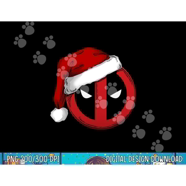 Marvel Deadpool Icon Santa Hat Christmas Graphic png,sublimation copy.jpg