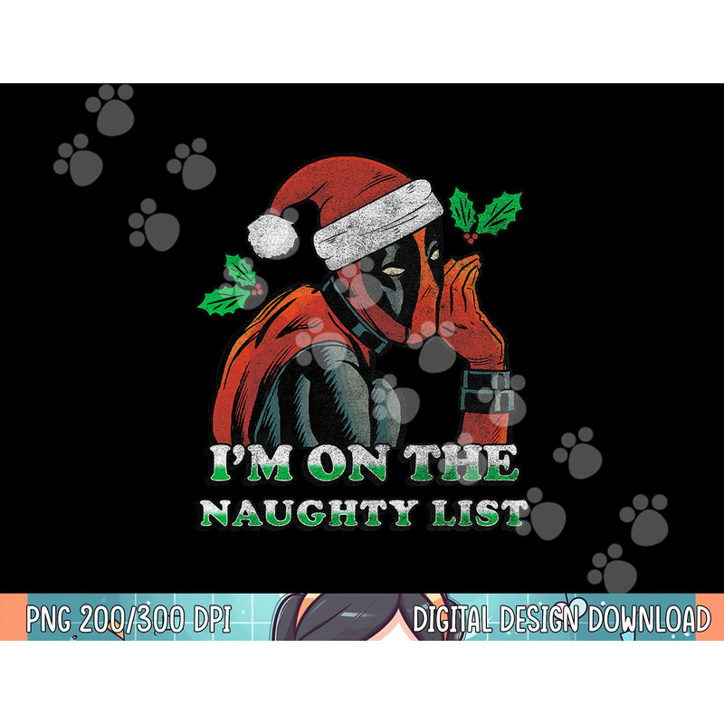 Marvel Deadpool Santa Secret Naughty List Christmas png, sublimation.jpg