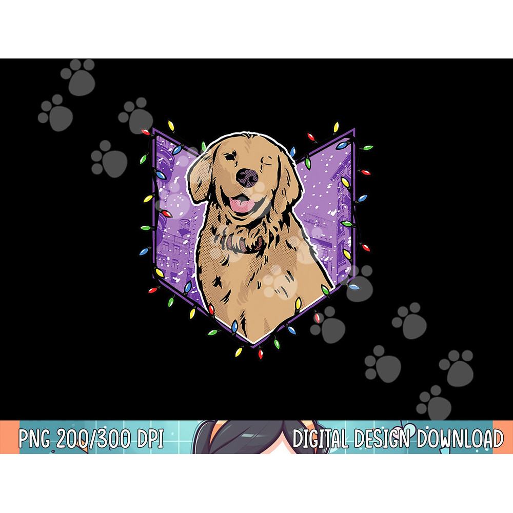Marvel Hawkeye Lucky the Pizza Dog Holiday Lights png, sublimation.jpg