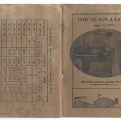 1914 How to Run a Lathe - 3rd Edition Manual S34