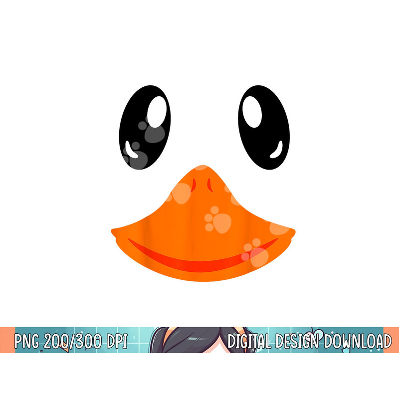 Matching Group Outfit Cute Halloween Goose Costume Duck Face png, sublimation.jpg