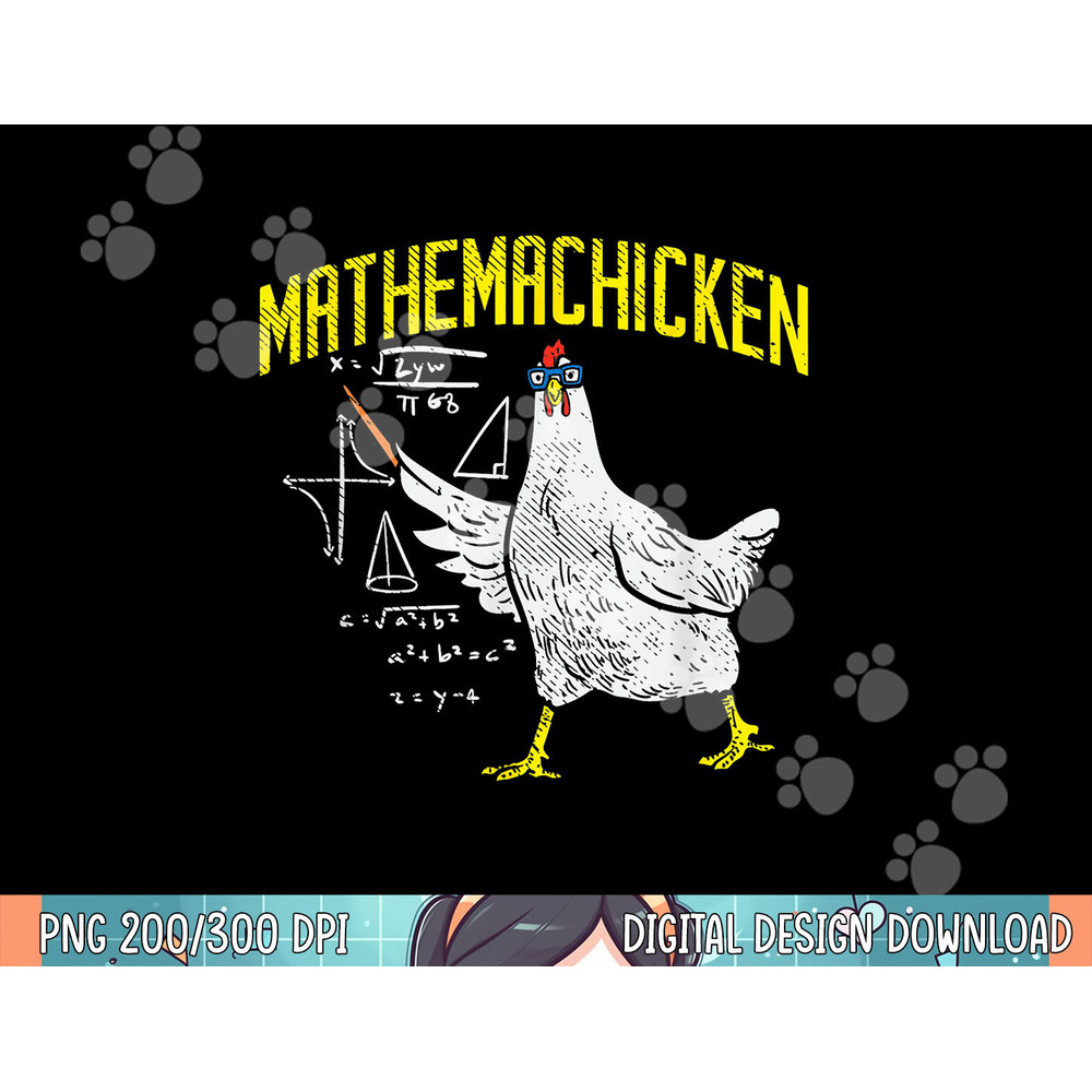 Mathemachicken Math Nerd Algebra Teacher Chicken png, sublimation.jpg