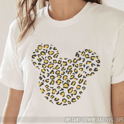 magical mickey mouse leopard skin svg printable