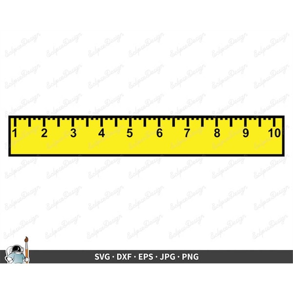 Ruler SVG Clip Art Cut File Silhouette dxf eps png jpg Ins | Inspire Uplift