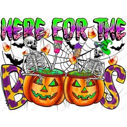 I'm Here For The Boos Png, Trick Or Treat,Halloween Skeleton Png,Western,Halloween Design,Spider Web,Boo,Digital Downloa
