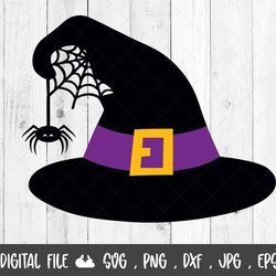 witch hat - halloween, instant digital download - svg, ai, dxf, eps, png, svg for cricut-cut files for cricut
