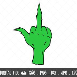 grinch middle finger svg, grinch funny svg, grinch giving the finger svg, svg for cricut-cut files for cricut