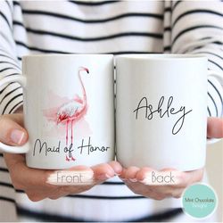 maid of honor, matron of honor 2 - maid of honor mug, maid of honor gift, custom wedding mug, gift for maid of honor, br