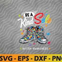 Be A Kind Sole Autism Awareness Rainbow Trendy Puzzle Svg, Eps, Png, Dxf, Digital Download