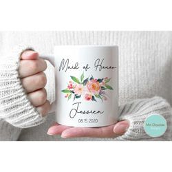 maid of honor, matron of honor - custom maid of honor mug, maid of honor gift, custom wedding mug, gift for maid of hono