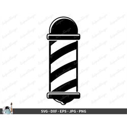 barber pole svg clip art cut file silhouette dxf eps png jpg instant digital download
