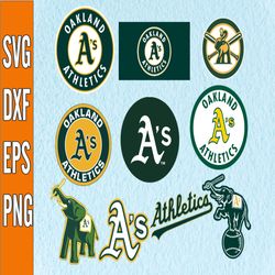 Bundle 10 Files Oakland Athletics Baseball Team svg, Oakland Athletics svg, MLB Team  svg, MLB Svg, Png, Dxf, Eps, Jpg,