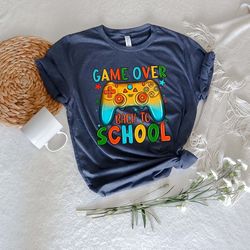 game over back to school shirt, back to school shirt, first day of school outfit, kids back to school shirt a19