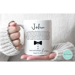 stepfather of the bride gift from stepdaughter,  stepdad wedding gift, personalized wedding mug for stepdad, wedding gif