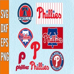Bundle 8 Files Philadelphia Phillies Baseball Team Svg, Philadelphia Phillies svg, MLB Team  svg, MLB Svg, Png, Dxf, Eps