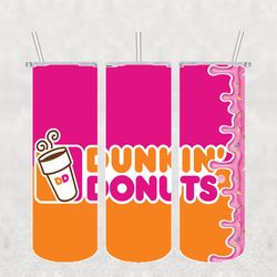 dunkin tumbler png, sublimation tumbler png, dunkin tumbler wrap, 20oz skinny tumbler png digital download