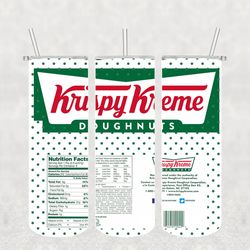 krispy kreme tumbler png, sublimation tumbler png, krispy kreme tumbler wrap, 20oz skinny tumbler png digital download