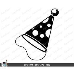 Birthday Party Hat SVG  Clip Art Cut File Silhouette dxf eps png jpg  Instant Digital Download