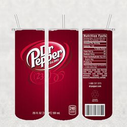 dr pepper tumbler png, sublimation tumbler png, dr pepper tumbler wrap, 20oz skinny tumbler png digital download