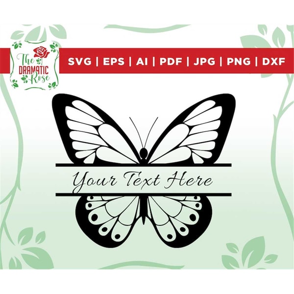Butterfly Design Split Butterfly SVG, Butterfly Split Monogram SVG PNG, Butterfly C | Inspire ...