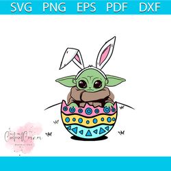 baby yoda easter egg svg, easter svg, baby yoda svg, easter bunny svg, bunny ears svg, easter eggs svg, colored eggs svg
