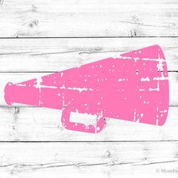 megaphone svg, cheerleader svg, grunge megaphone svg, cheer svg, distressed svg cut file cricut & silhouette | dxf | png