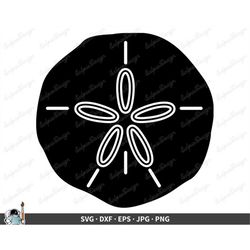 sand dollar svg  ocean and beach clip art cut file silhouette dxf eps png jpg  instant digital download