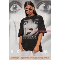 drew barrymore scream shirt, scary movie shirt, scary horror tees, killer homage fan t-shirt sidney, stu matcher, billy